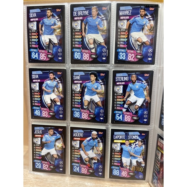 Thẻ Match Attax Champion League 19/20 Full Đội Hình CLB