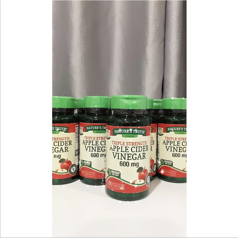 VIÊN UỐNG GIẤM TÁO NATURE'S TRUTH APPLE CIDER GIẢM CÂN, ĐỐT MỠ THỪA MỸ 60 VIÊN | Thế Giới Skin Care