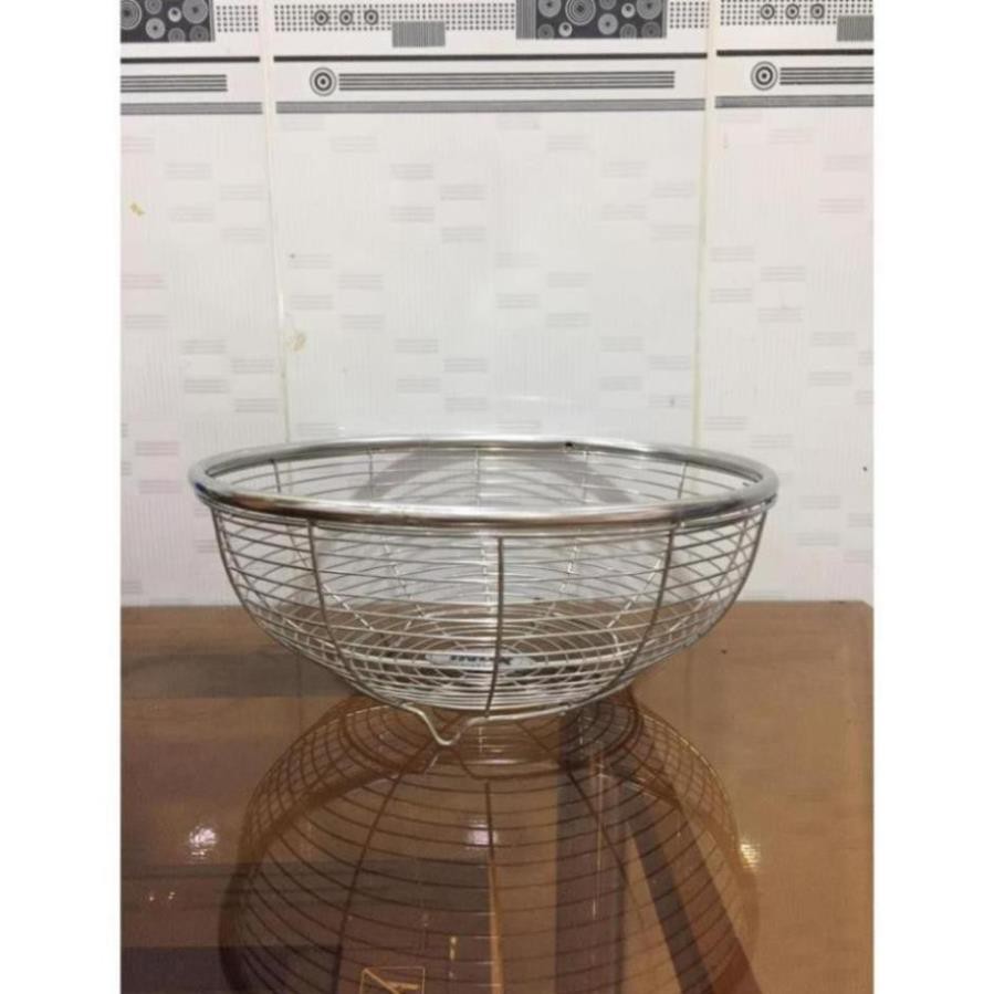 Rổ nan thưa inox size 23-26-29-33 cm