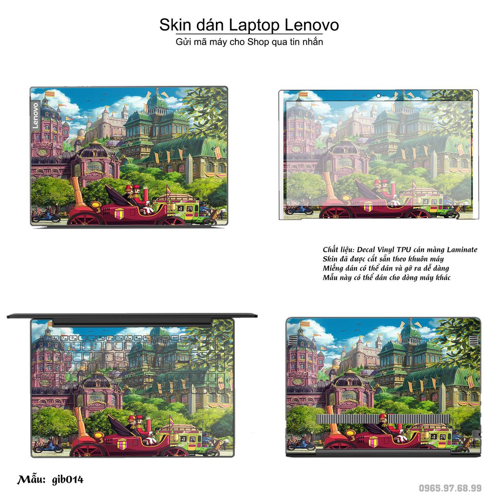 Skin dán Laptop Lenovo in hình Ghibli image (inbox mã máy cho Shop)