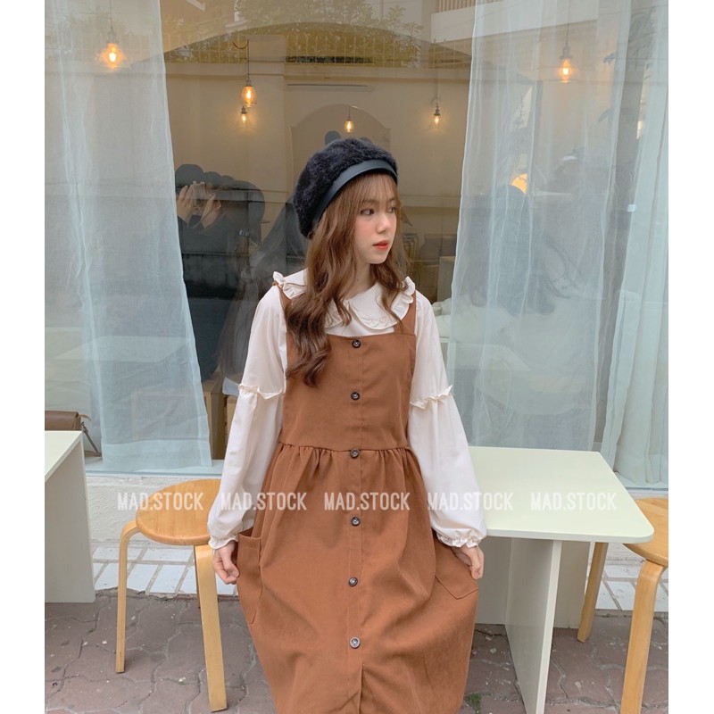 🌿 Set yếm tiểu thư Vintage 💚 | BigBuy360 - bigbuy360.vn