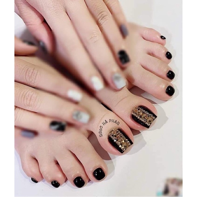 Móng úp chân giả,nailbox thiết kế,gắn đá gắn hoa,kèm keo