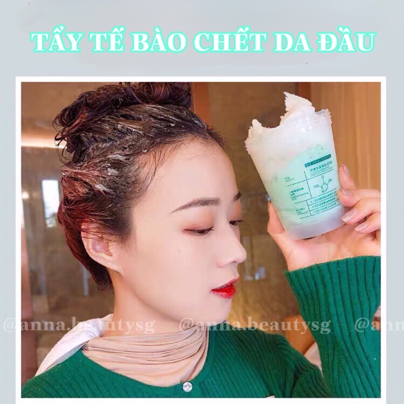 Tẩy tế bào chết da đầu và tóc Muối Biển kiểm dầu ngăn gàu