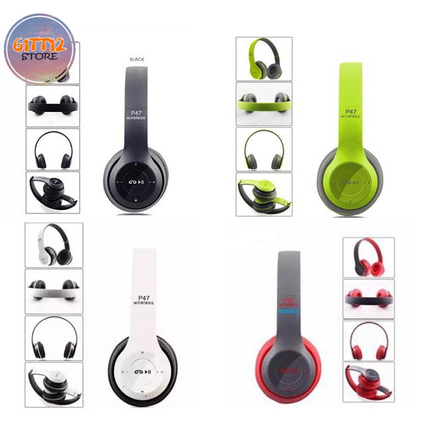 Tai Nghe Chụp Tai Bluetooth P47 Không Dây Cao Cấp 4 Trong 1 | BigBuy360 - bigbuy360.vn