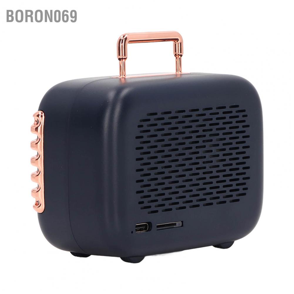 Loa Bluetooth cổ điển Vật nuôi không dây Vali mini Stereo Blue để chơi nhạc Boron069