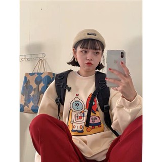 Áo Nỉ Phi Hành Gia ♥ Hoodie không mũ team phi hành gia dáng suông ulzzang unisex HOT ♥