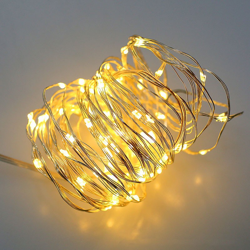 Dây đèn led 50 bóng dài 5M kèm điều khiển từ xa dùng trang trí không gian