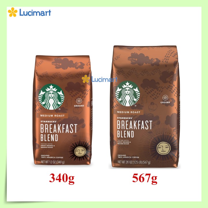 Cà phê Starbucks rang xay sẵn nguyên chất 100% Arabica Coffee [Hàng Mỹ]