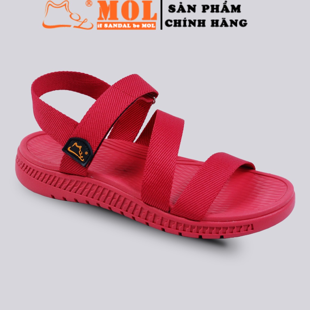 Giày sandal couple nam nữ quai ngang siêu nhẹ có quai hậu cố định cho cặp đôi mang đi học đi biển du lịch hiệu MOL MS2R