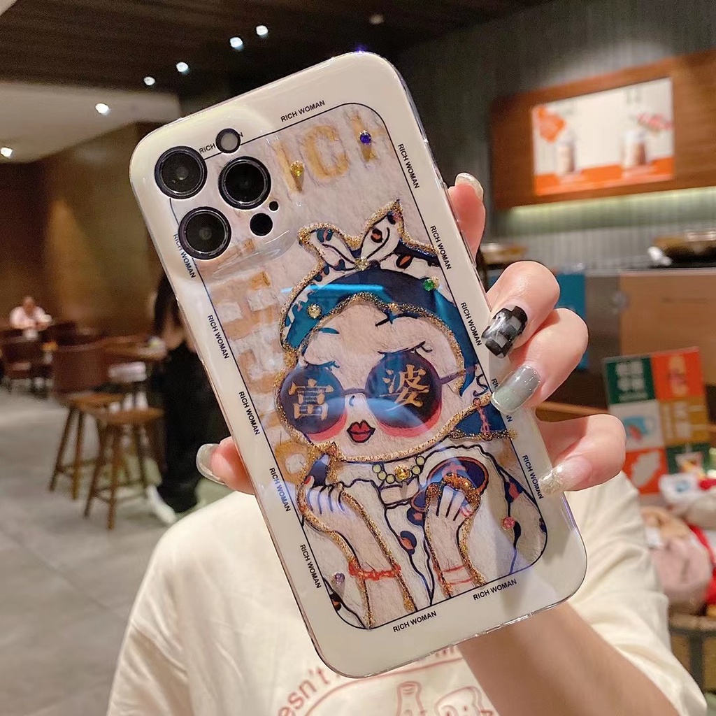 Ốp điện thoại TPU cô gái hoạt hình thích hợp cho iPhone 12 Pro Max 13 13 Pro Max11 Pro Max Xs Max Xr X 7plus