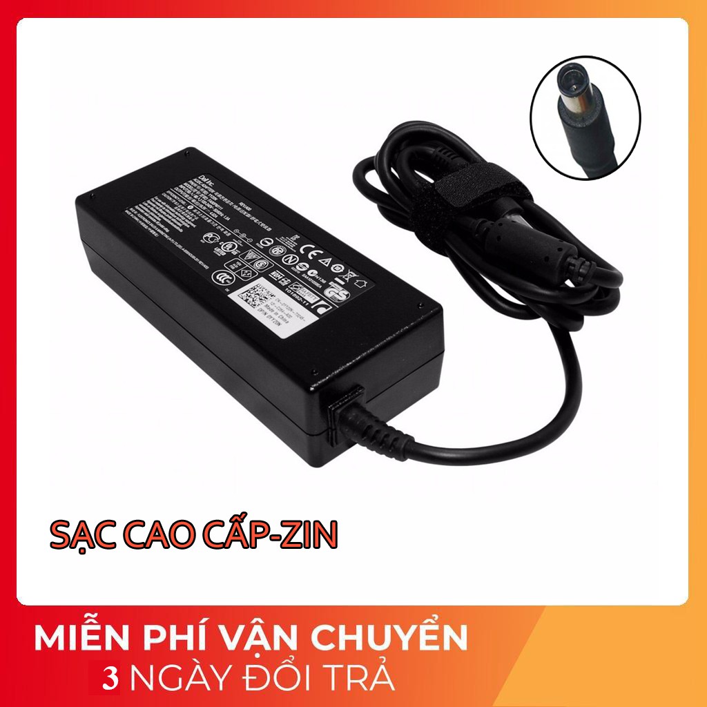 Sạc Laptop Dell 19.5V 4.62A (90w) Chân Kim To Chính Hãng E6420 E6520 3442 3443 3543