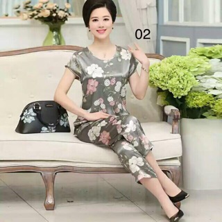 BỘ QUẦN ÁO LỤA TRUNG NIÊN