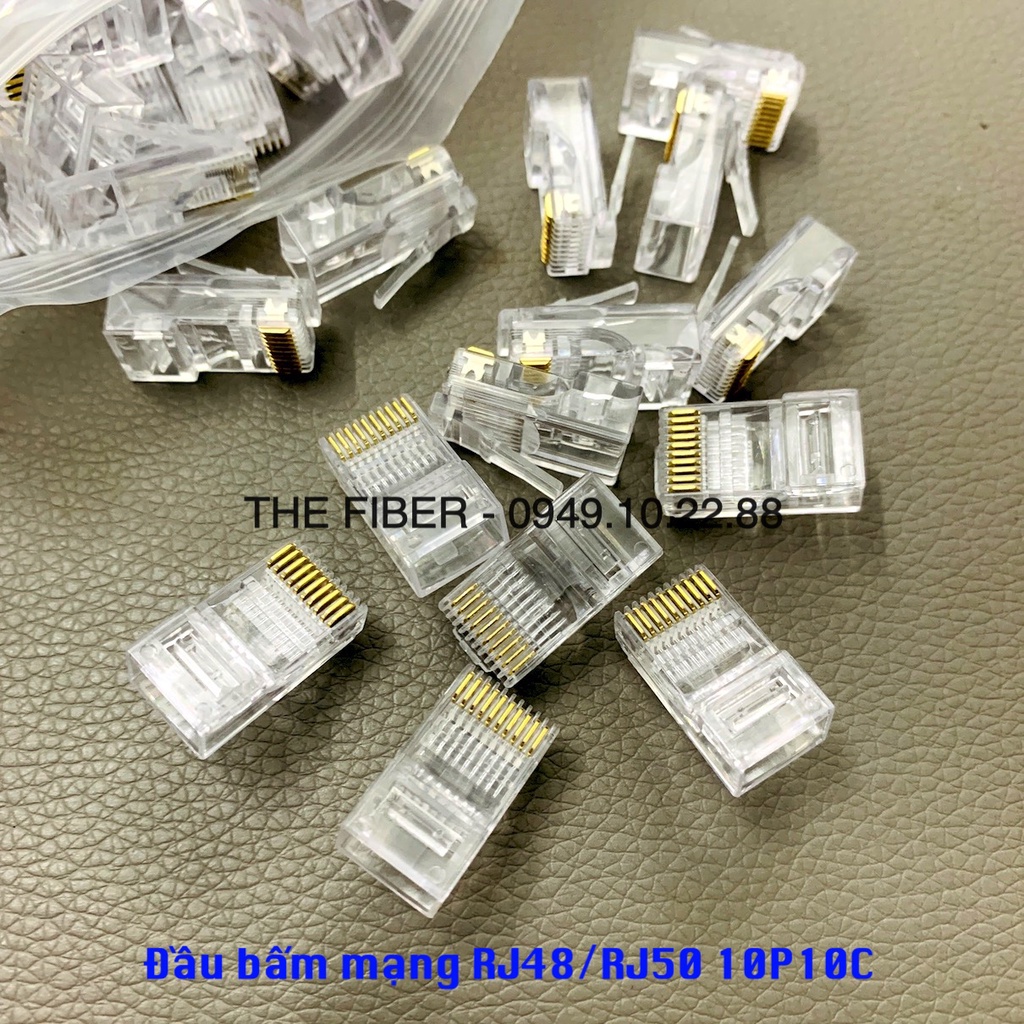 ĐẦU BẤM MẠNG RJ48 / RJ50 10P10C 10PIN