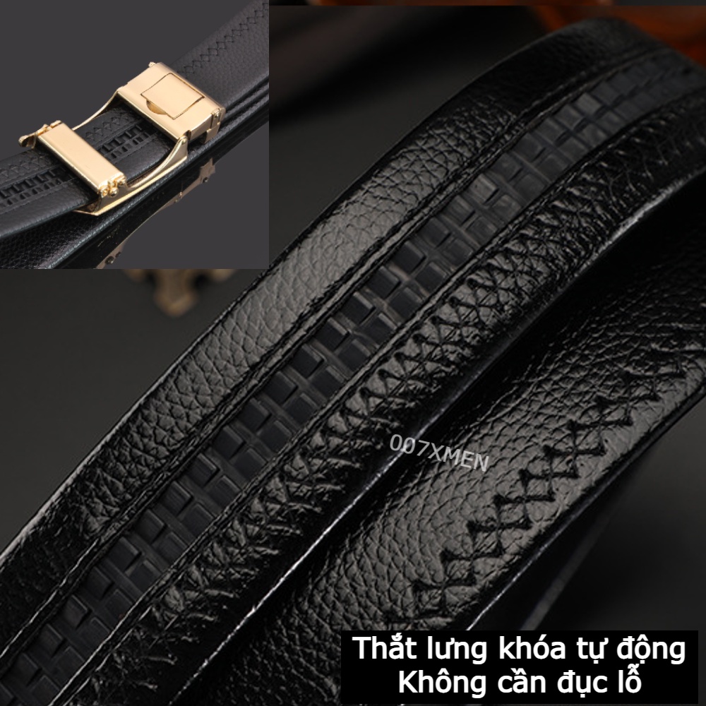 Thắt lưng nam cao cấp, dây nịt nam hàn quốc - Dây lưng nam khóa tự động TL-07