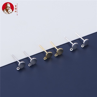 Bông tai mạ vàng / bạc 925 đính hạt pha lê sang trọng diy