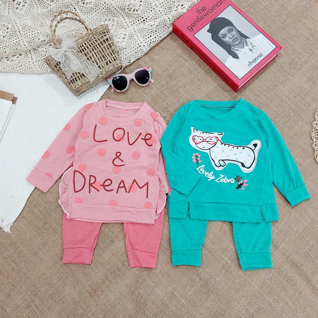 Đồ bộ quần áo dài tay cho bé họa tiết dễ thương AM777 TTR94
