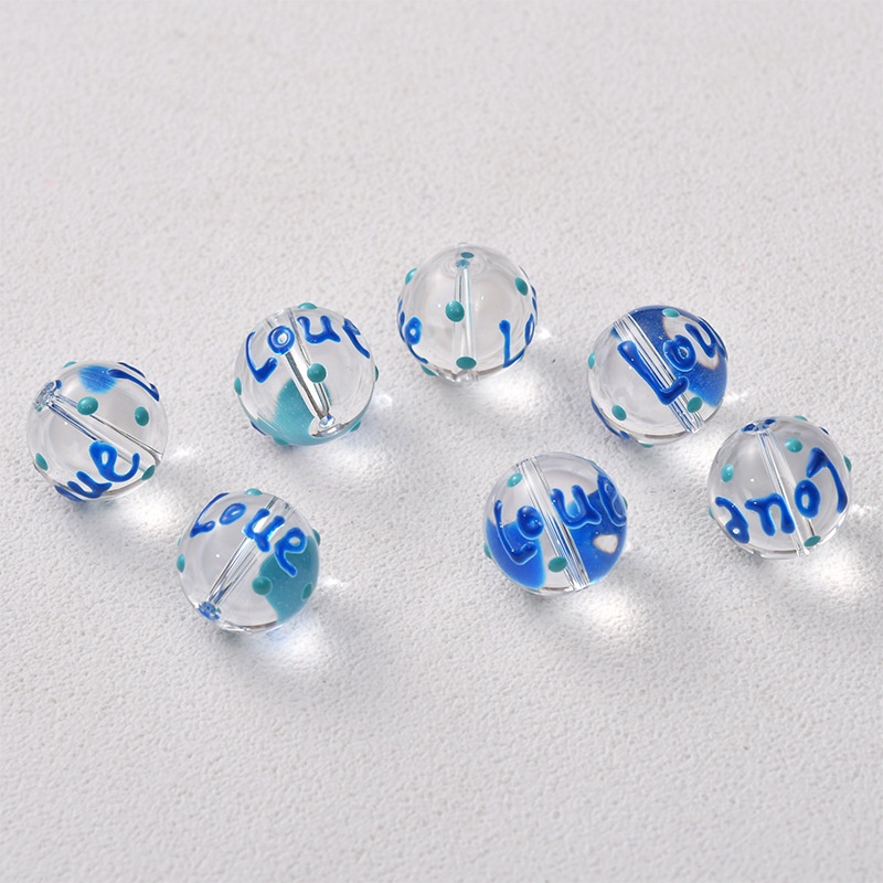 Hạt xỏ rời bằng thủy tinh trang trí cây thông Noel làm vòng tay dây chuyền bông tai thủ công