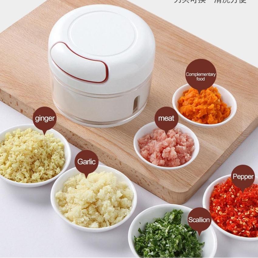 Máy xay tỏi ớt cầm tay mini đa năng, dụng cụ xay tỏi ớt kéo dây tiện lợi, gọn nhẹ, thế hệ mới – Caroni