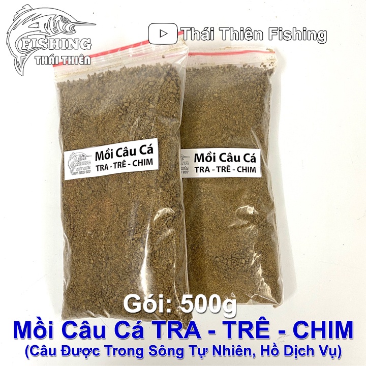 Combo 2 Gói Mồi Câu Cá Tra Trê Chim Mỗi Gói 500g Dùng Câu Sông Tự Nhiên, Hồ Dịch Vụ