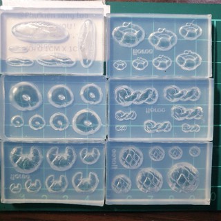 Khuôn silicon bánh mì các loại nhiều size cho nail-đất sét và resin