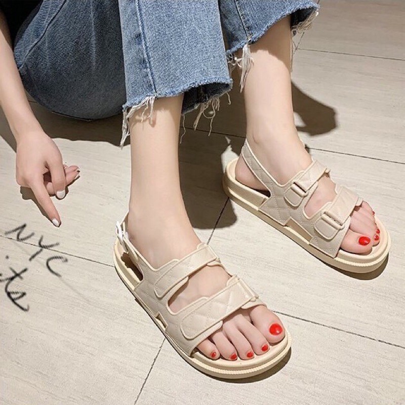 Sandal Nữ Nhựa Dẻo Kiểu Mới - Ảnh thật