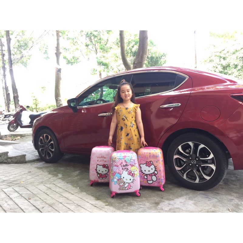 Vali trẻ em in hình mèo kitty cho bé có sẵn đủ 4 mẫu size 18 inch in 2 mặt cho bé du lịch…