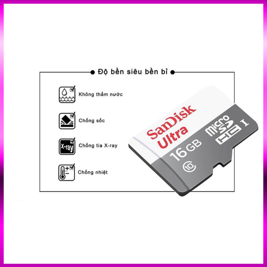 FREE SHIP Thẻ Nhớ SanDisk Ultra 32/16GB Chuyên Dùng Cho Camera, Điện Thoại 80MB/S - Sản Phẩm Chính Hãng ....! | BigBuy360 - bigbuy360.vn