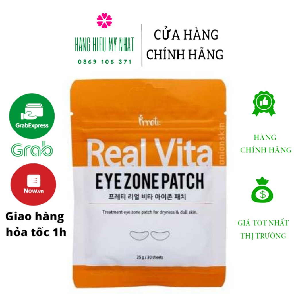 Mặt nạ vùng mắt Prreti Real Vita Eyezone Patch (1 túi 30 miếng)