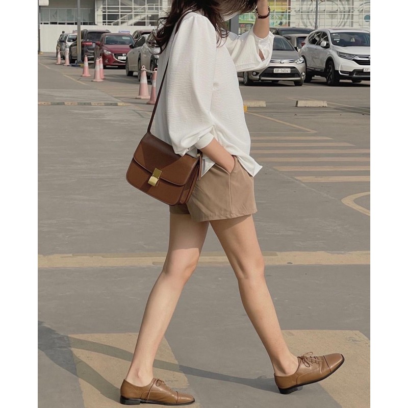 [Mã WASTCOOL giảm 15% tối đa 50K đơn 99K] Set áo trắng dài tay quần sooc dành cho nữ | BigBuy360 - bigbuy360.vn