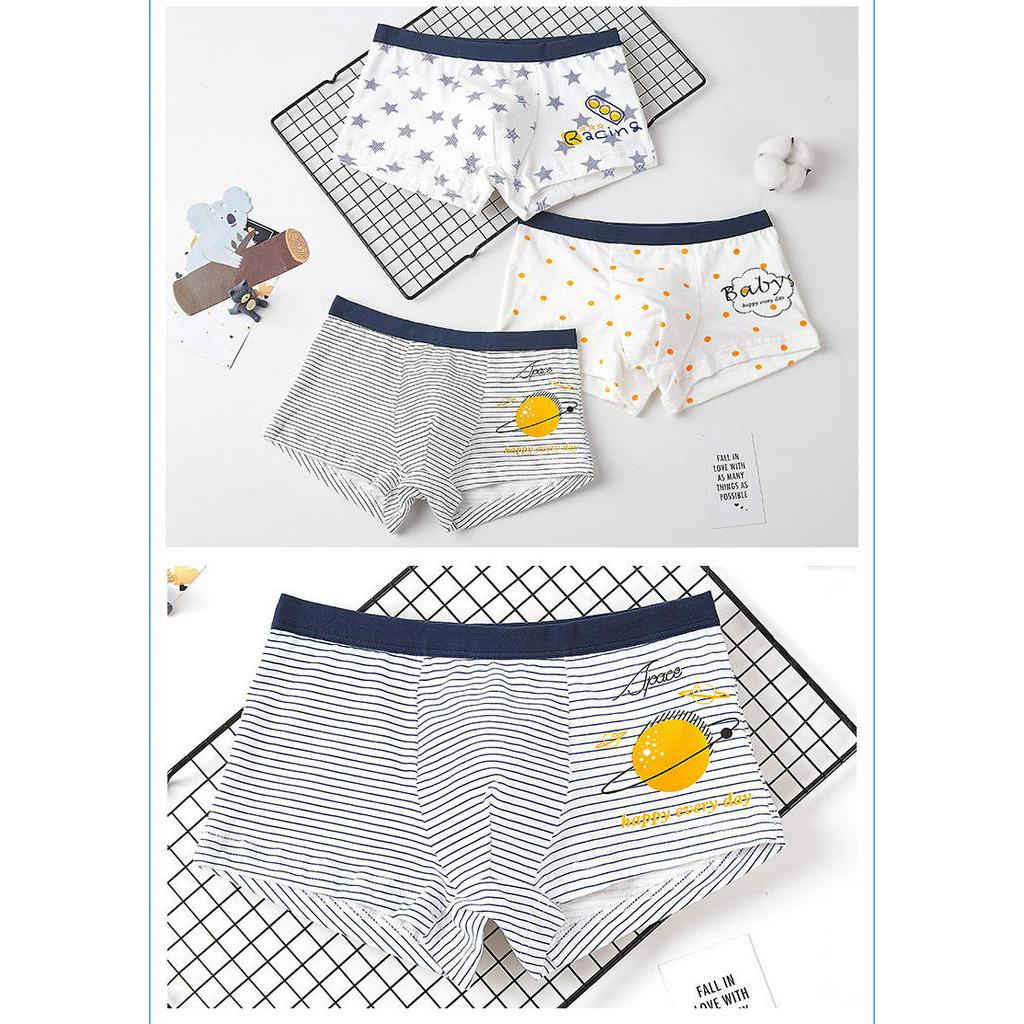 Quần lót boxer cotton nguyên chất thời trang cho bé trai 15 tuổi