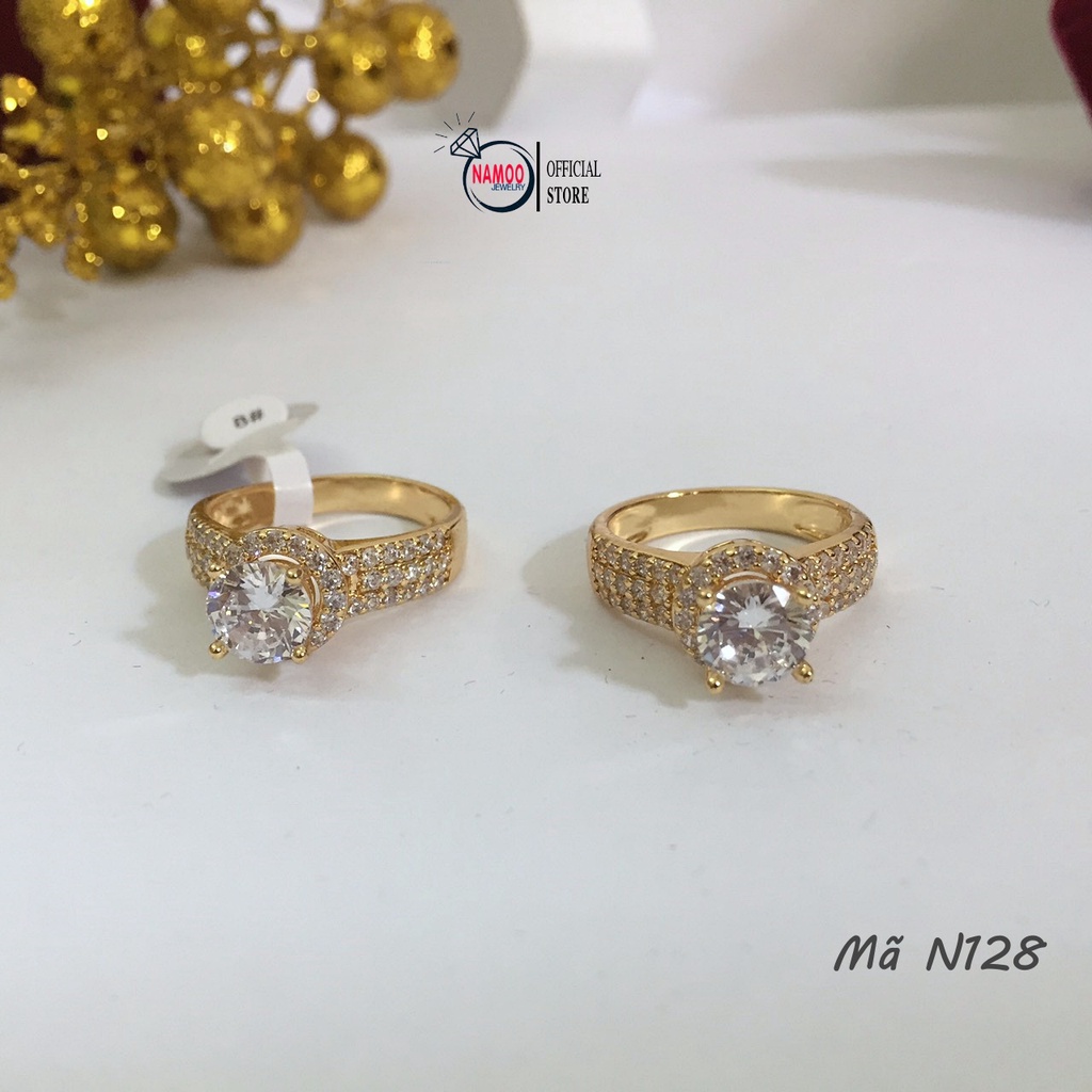 Nhẫn Nữ Đính Đá N128 có size cho tay bé 5 6 7 8 Hàng Đẹp Moona Jewelry
