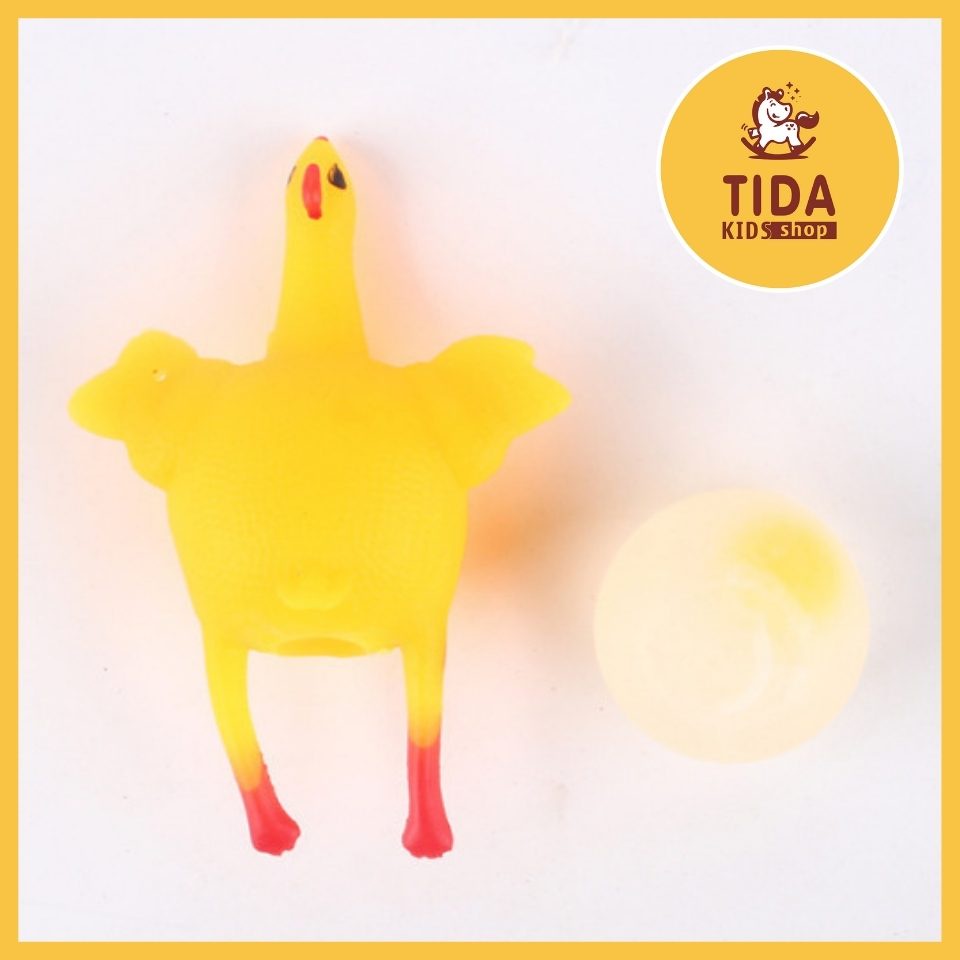 Móc Khóa Gà Đẻ Trứng ⚡ HÀNG ĐẸP ⚡ Móc Chìa Khóa Gà Silicon, Tuyển Tập Đồ Bóp Giảm Stress TiDa Kids Shop