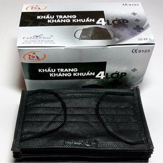 Khẩu Trang Y Tế Than Hoạt Tính Cao Cấp 4 Lớp (50 cái)