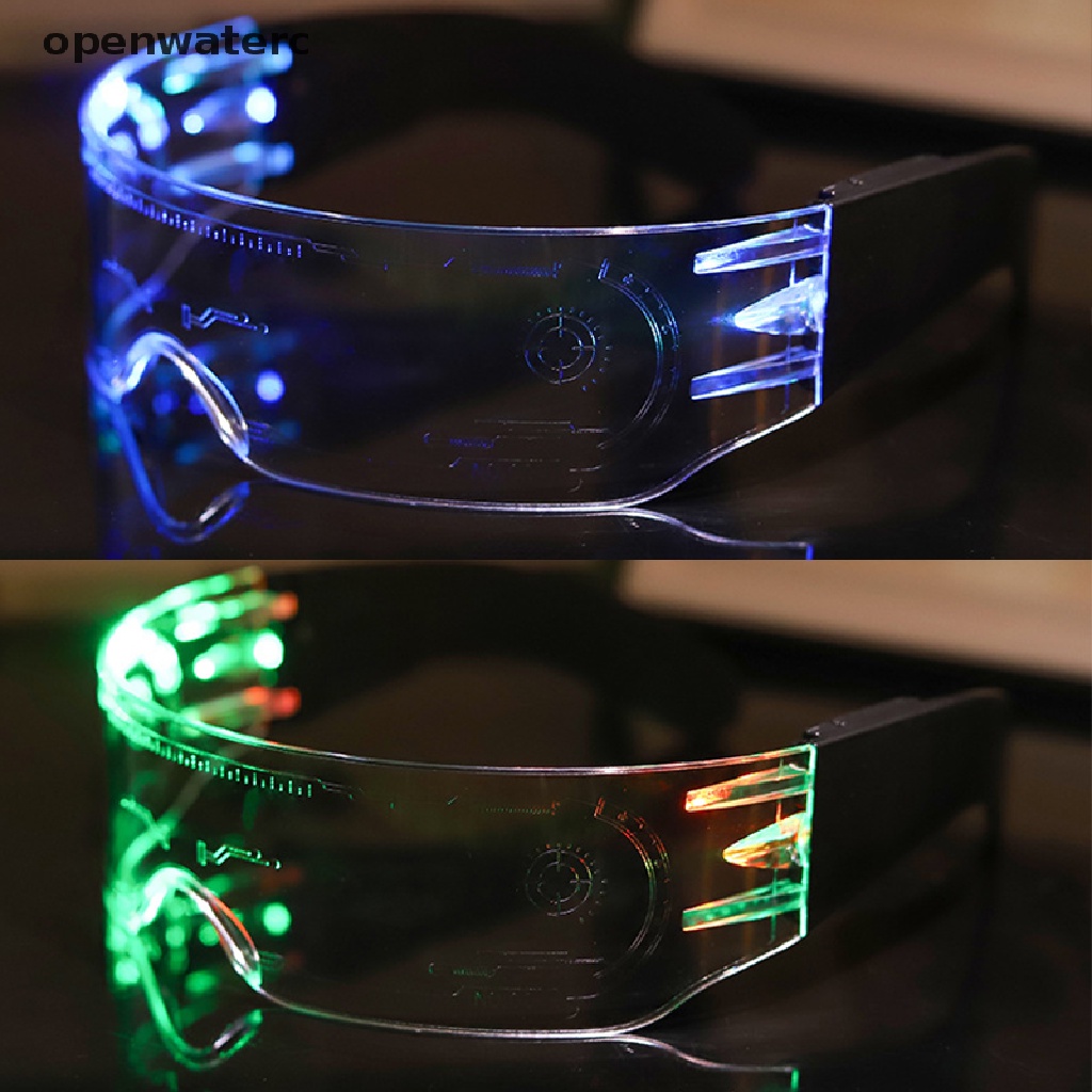 Kính Mát Có Đèn LED Phát Sáng Nhiều Màu Sắc Phong Cách Punk Cổ Điển Thời Trang Cho Nam Và Nữ vn