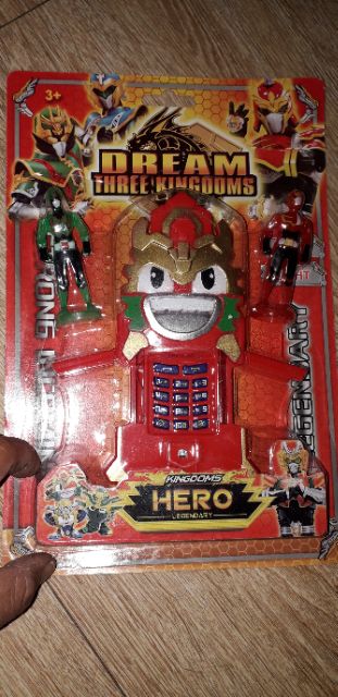 Mô hình điện thoại 2 siêu nhân gao bằng nhựa có nhạc và đèn Led rất đẹp