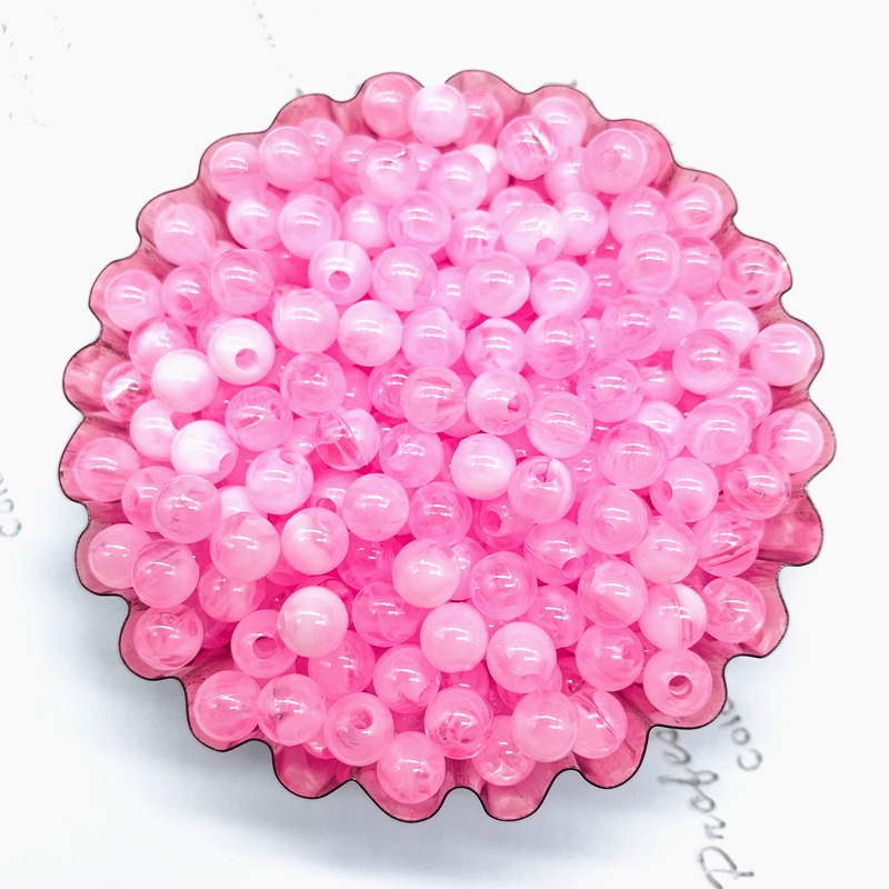 Hạt Xâu Làm Trang Sức Hai Màu Sắc Bằng Acrylic 6mm/8mm/10mm DIY