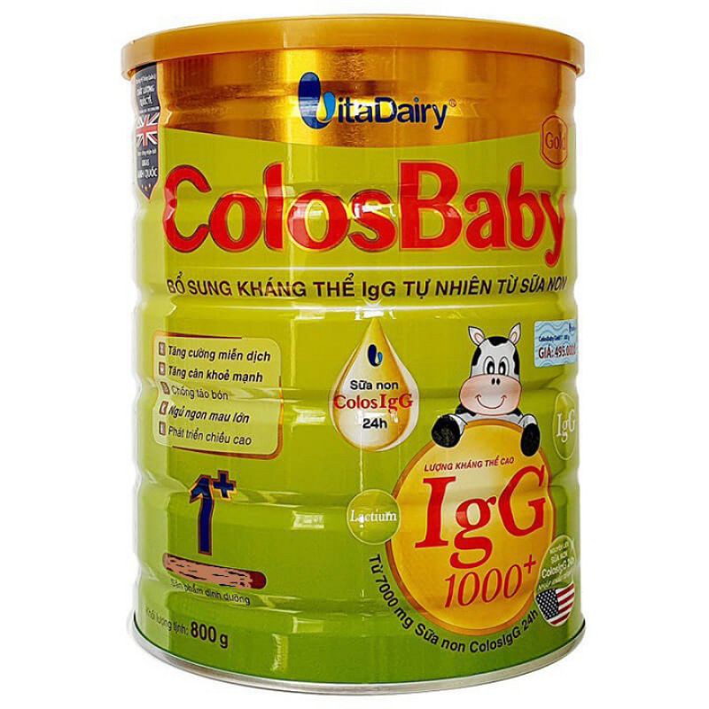 Sữa non ColosBaby Gold 1000+ IgG đủ loại 0+/1+/2+ 800g