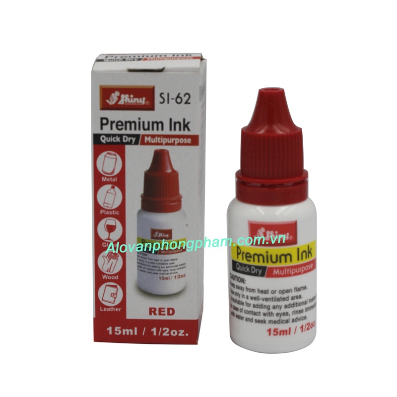 Mực đổ con dấu Shiny đỏ không phai S62/SI60/SI61/SI62/SI63 SUKADO