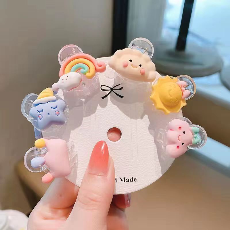 Set 6 Kẹp Tóc mini Nhiều Màu Dễ Thương Cho Bé Gái