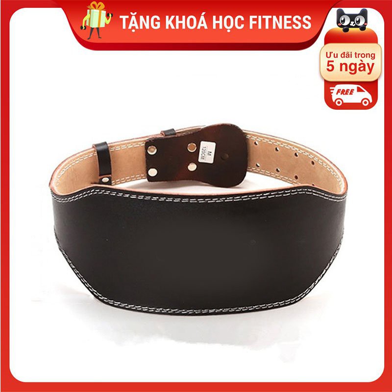 Đai Lưng Cứng Tập GYM Da Bò Thật Có Đệm & Logo Valeo 7h8G