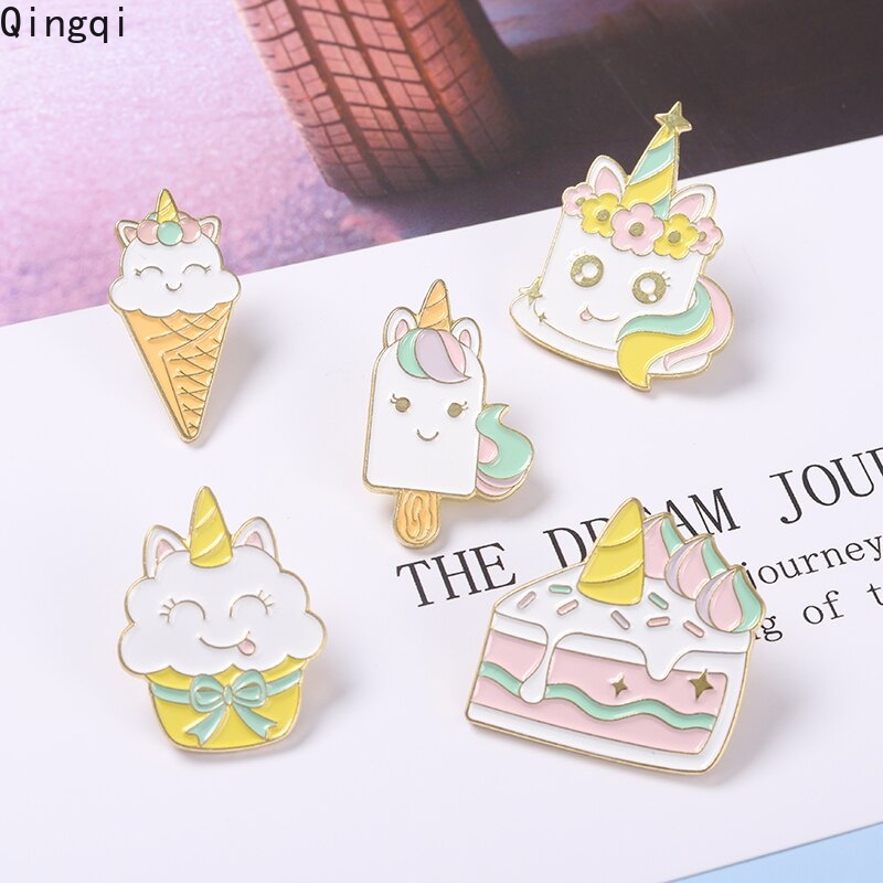 Ghim cài áo Miss Zoe hình cây kem / bánh ngọt dễ thương