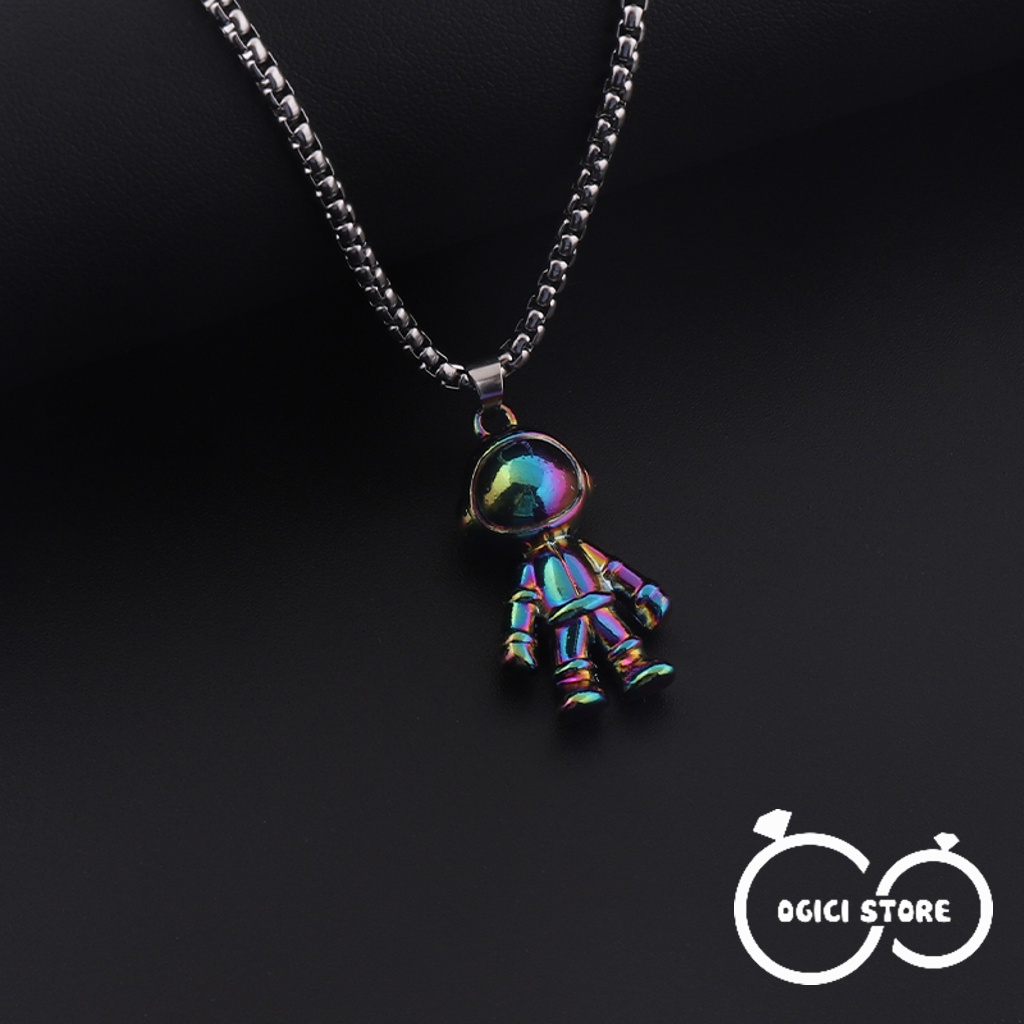 Dây chuyền nam nữ thời trang, Vòng cổ phi hành gia màu sắc phong cách hiphop, Cá tính, Unisex