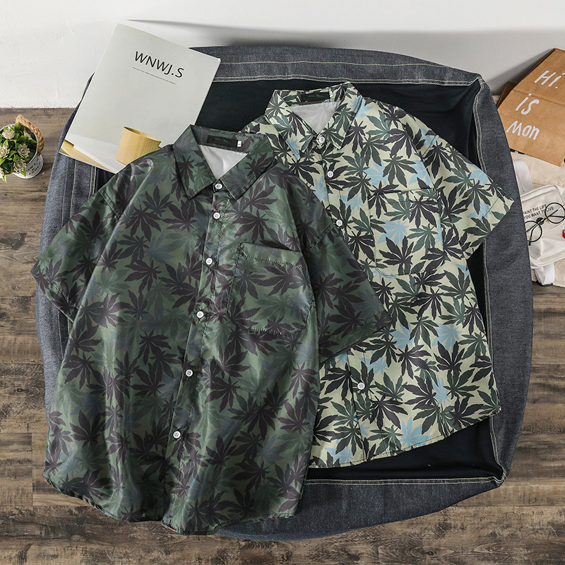 Áo Sơ Mi Tay Ngắn Dáng Rộng In Hoa 2 Màu Tùy Chọn Thời Trang Cho Nam Size M - 3xl | BigBuy360 - bigbuy360.vn