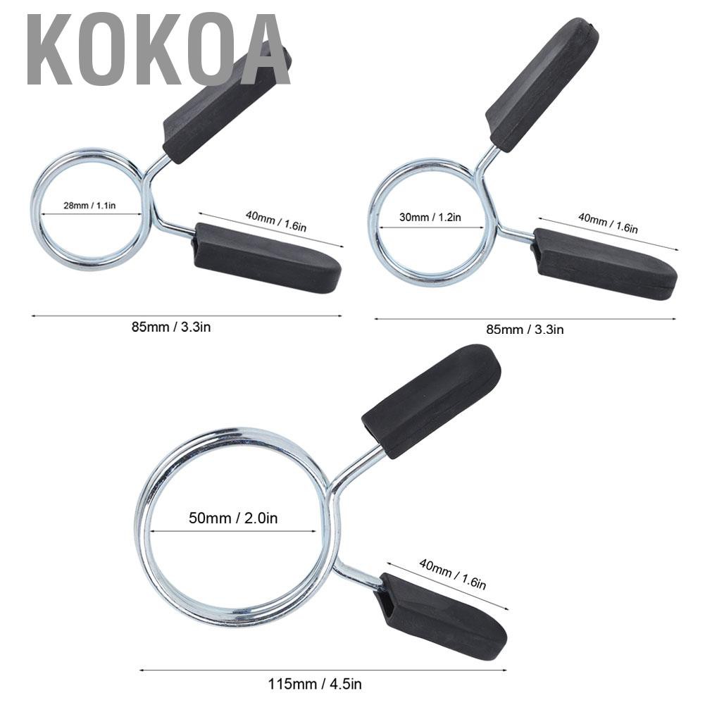 Set 4 Kẹp Lò Xo Khóa Thanh Tạ 28 / 30 / 50 mm Chuyên Dụng