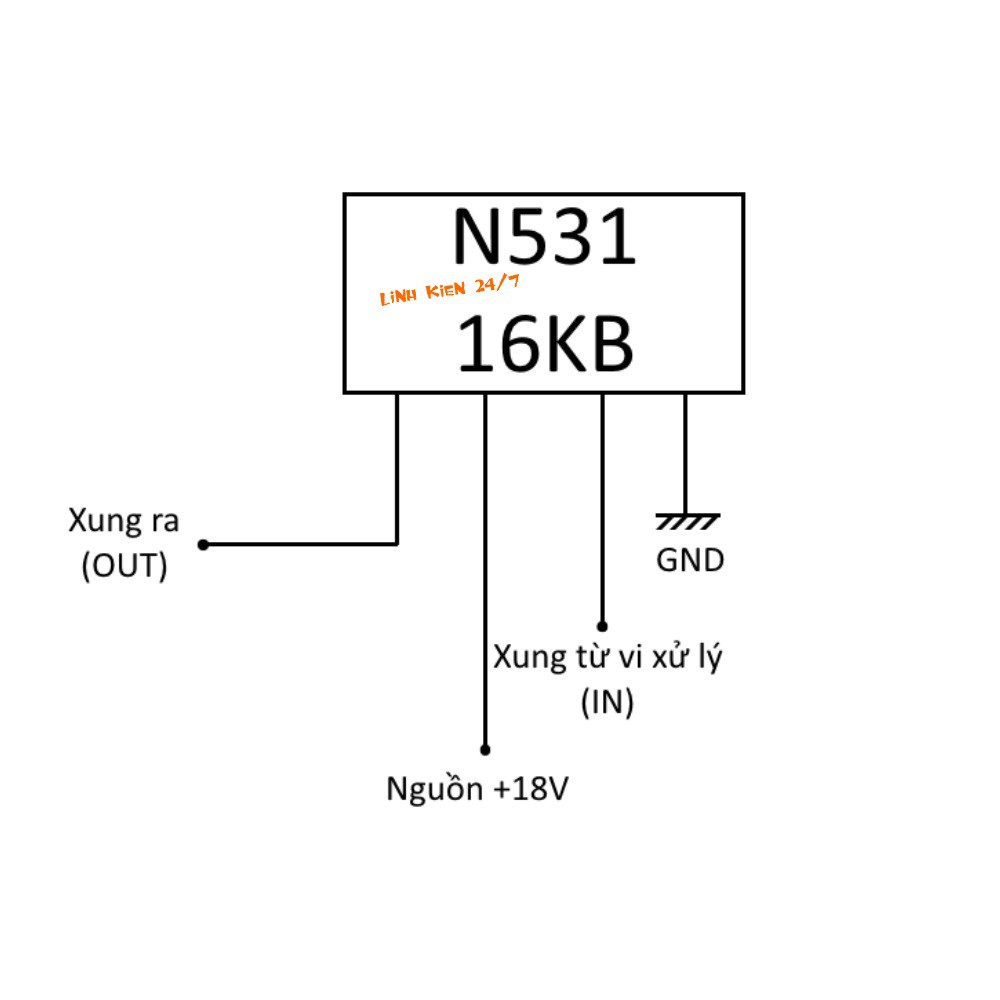 [Mã INCU1708 hoàn 15K xu đơn 50K] IC Điều Khiển IGBT Bếp Từ N531 16KB DIP4