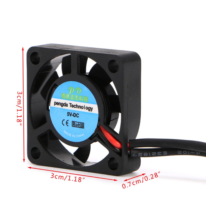 Quạt Tản Nhiệt 30x30x7mm DC 5V 12V Tốc Độ Cao Cho Máy Tính