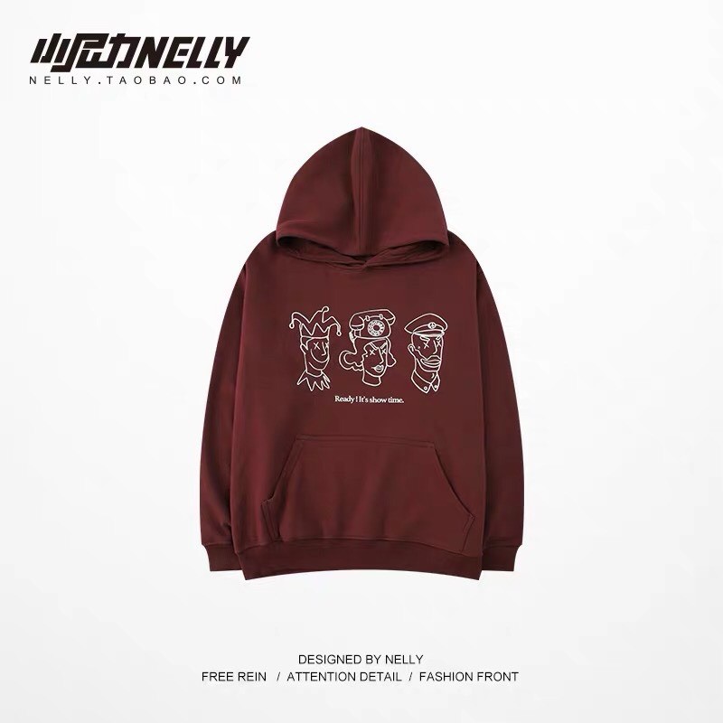 (SẴN) Hoddie Nelly lót lông hoạ tiết