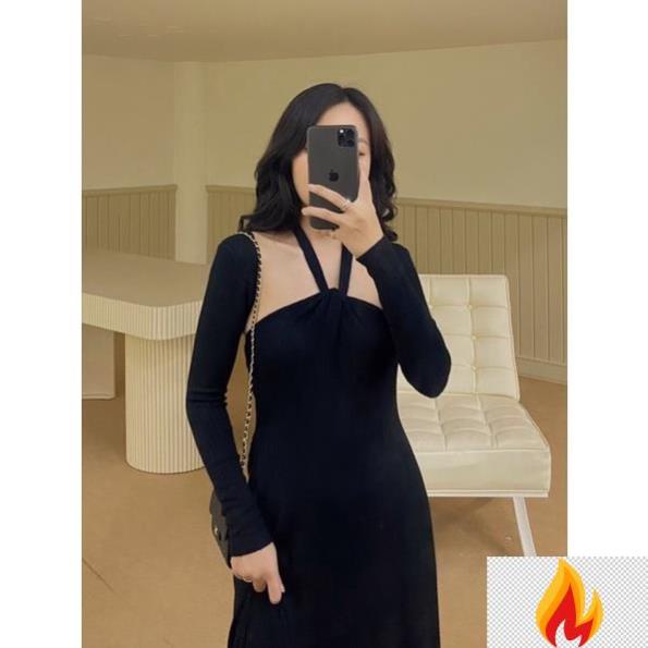 Elijah dress - Đầm dài len thun gân (áo ngoài + đầm dây) - Somalyng.studio hfZ1