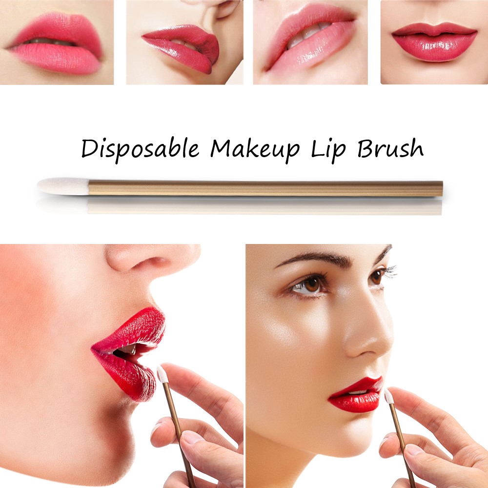 Bộ 50 Cọ Son Môi / Cọ Son Môi / Dụng Cụ Trang Điểm Làm Đẹp / Cọ Chuốt Lông Mi / Mascara Cá Nhân Dùng Một Lần