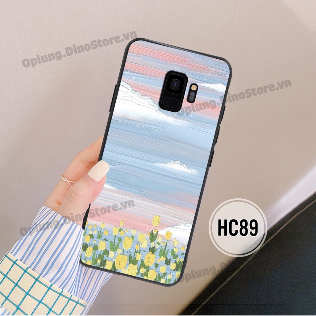 Ốp lưng Samsung S9 - S9 Plus  in hình hoa vintage đơn giản cho mọi lứa tuổi kiểu dáng bo viền bảo vệ camera.